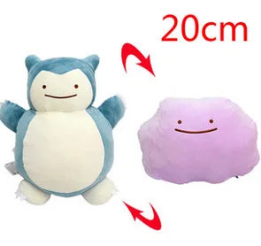 Reversible Ditto / Snorlax Plush Pillow