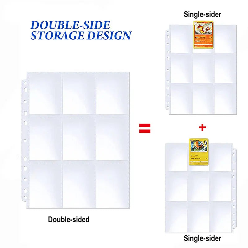 9-Pocket Binder Pages – 20 or 30 Sheets