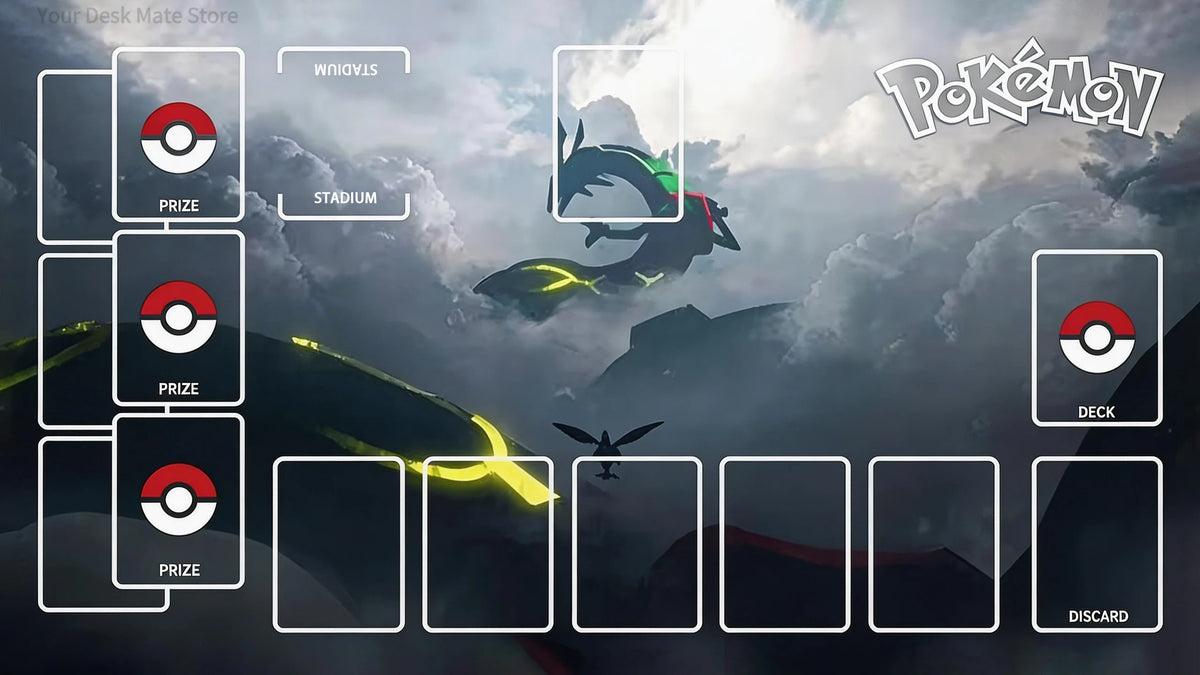 Pikachu, Rayquaza & Greninja Playmat
