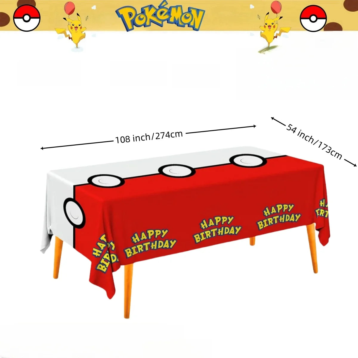 Pikachu Party Tablecloth
