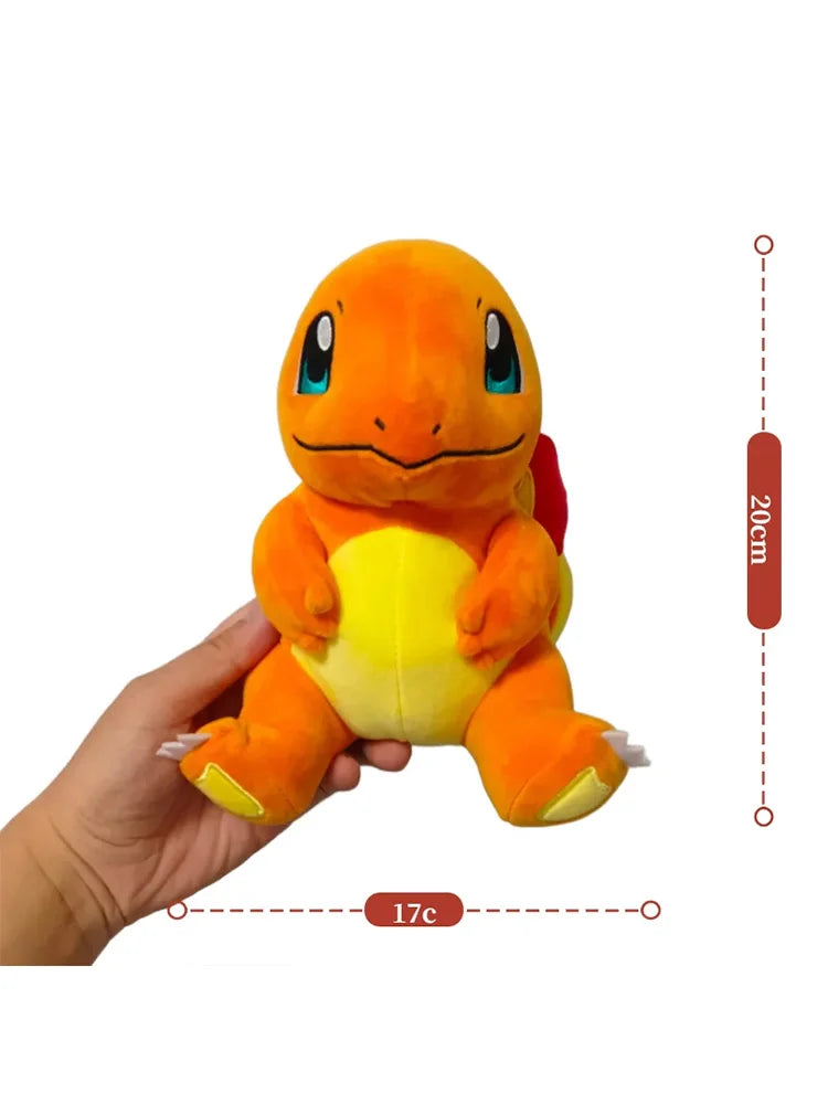 Classic Plush – Pikachu, Charmander & Eevee, 8 in