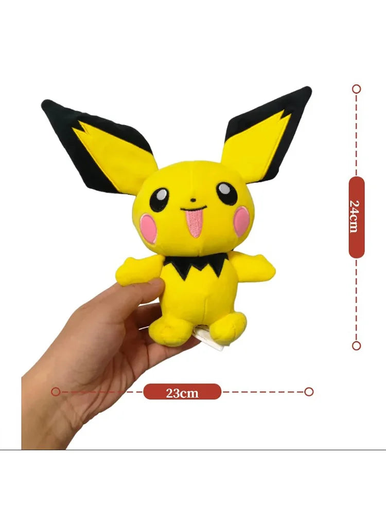Classic Plush – Pikachu, Charmander & Eevee, 8 in