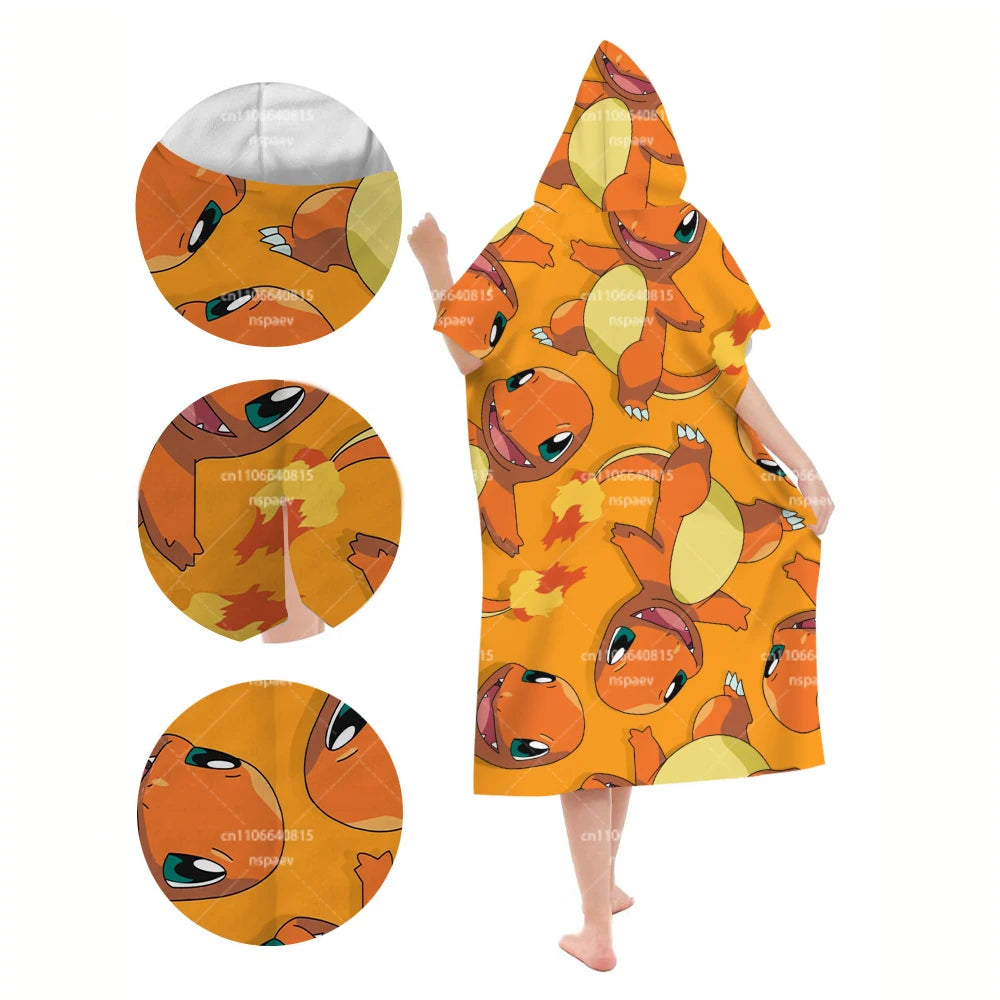 Charmander Hooded Towel Poncho – Kids