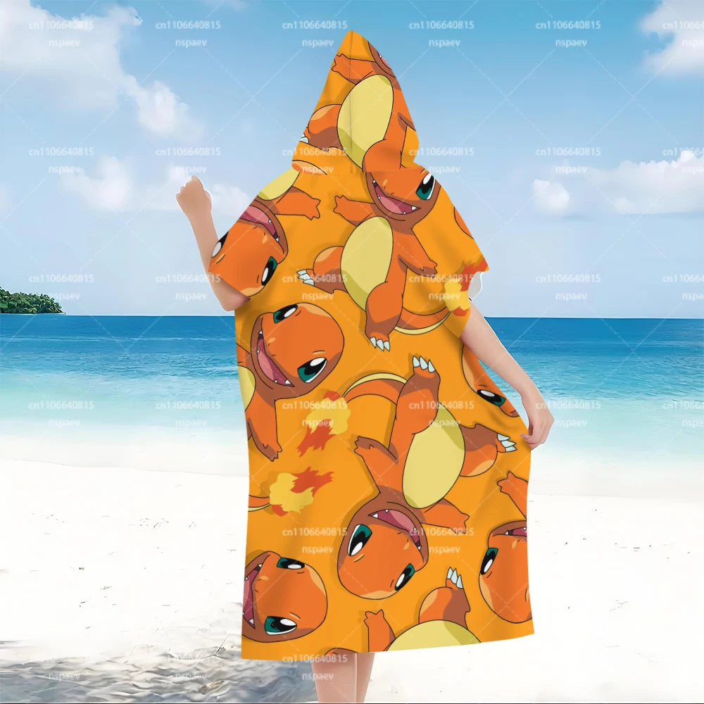Charmander Hooded Towel Poncho – Kids