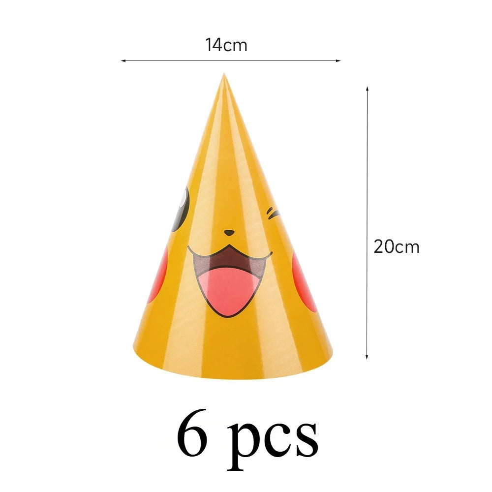 Pikachu Party Kit – Plates, Cups & Hats
