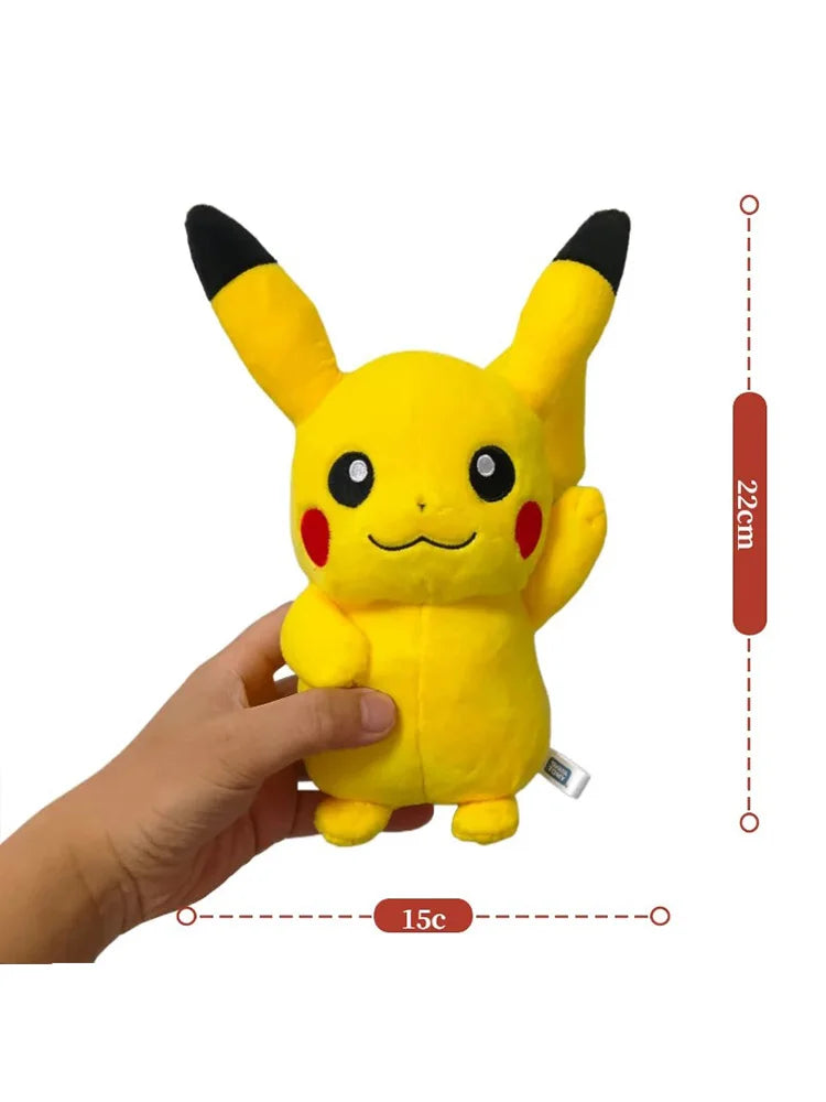 Classic Plush – Pikachu, Charmander & Eevee, 8 in