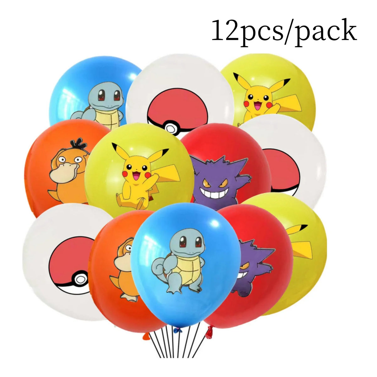 Pikachu & Poké Ball Latex Balloons
