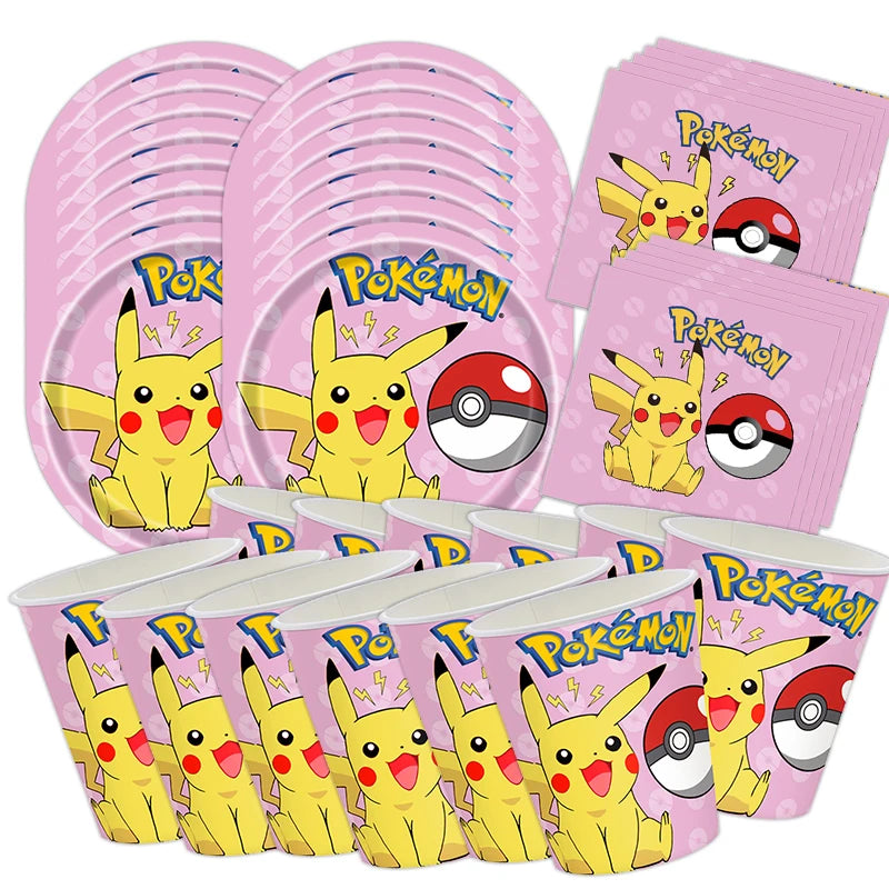 Pikachu Party Tableware Set – 60 Pieces