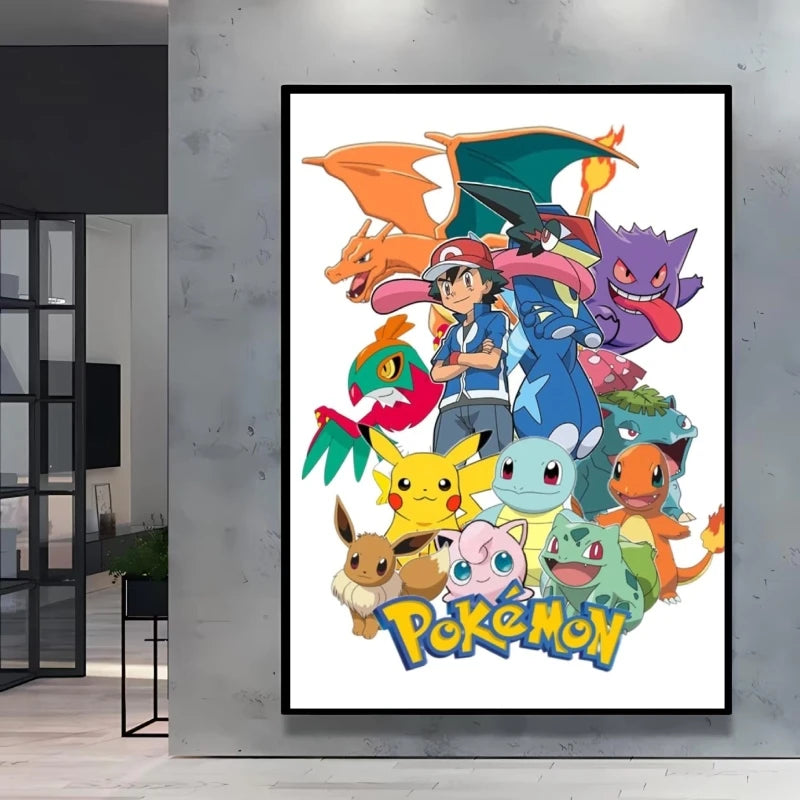 Pokémon Character Canvas Print – Unframed