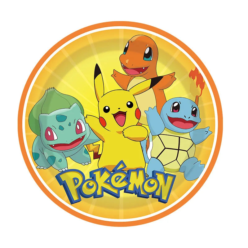 Pikachu Party Plates & Tablecloth