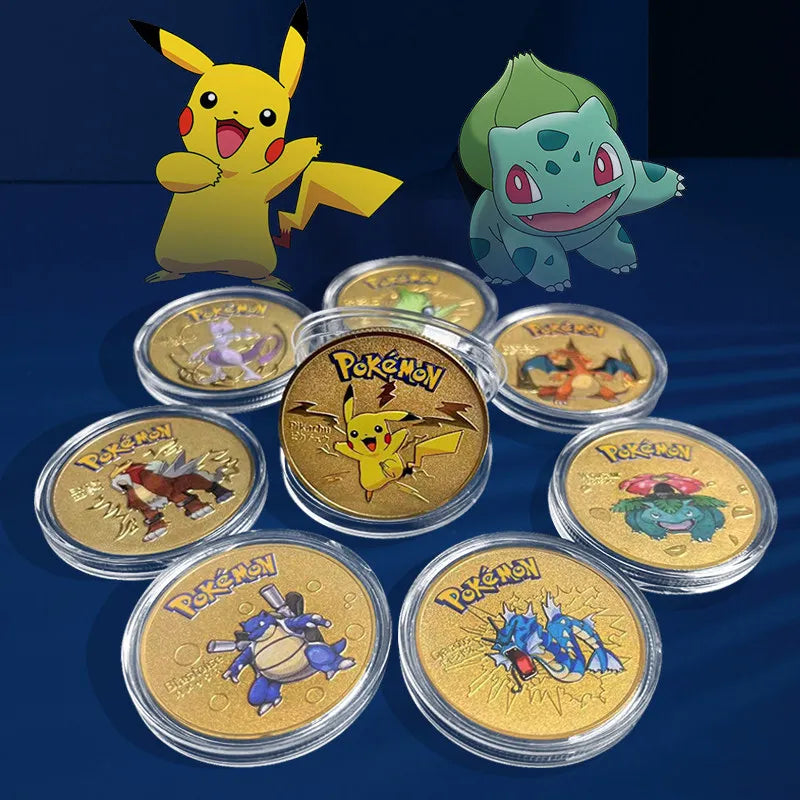 Gold-Plated Pokémon Coins – 7 Designs