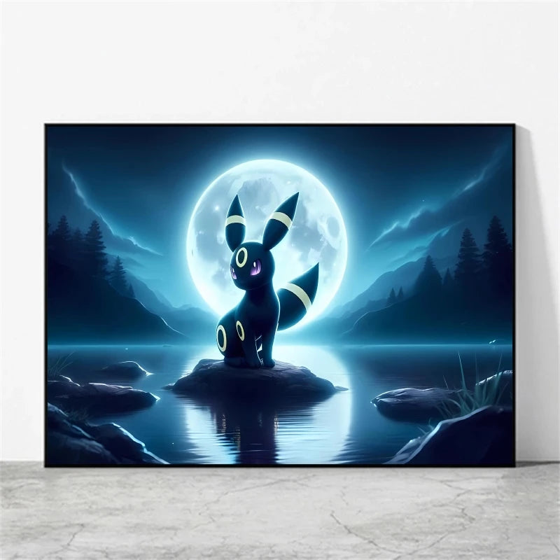 Pikachu & Mewtwo Canvas Print – Unframed