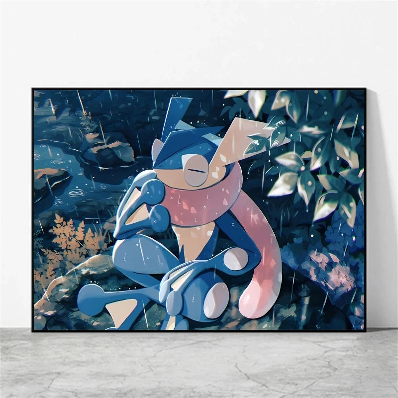 Pikachu & Mewtwo Canvas Print – Unframed
