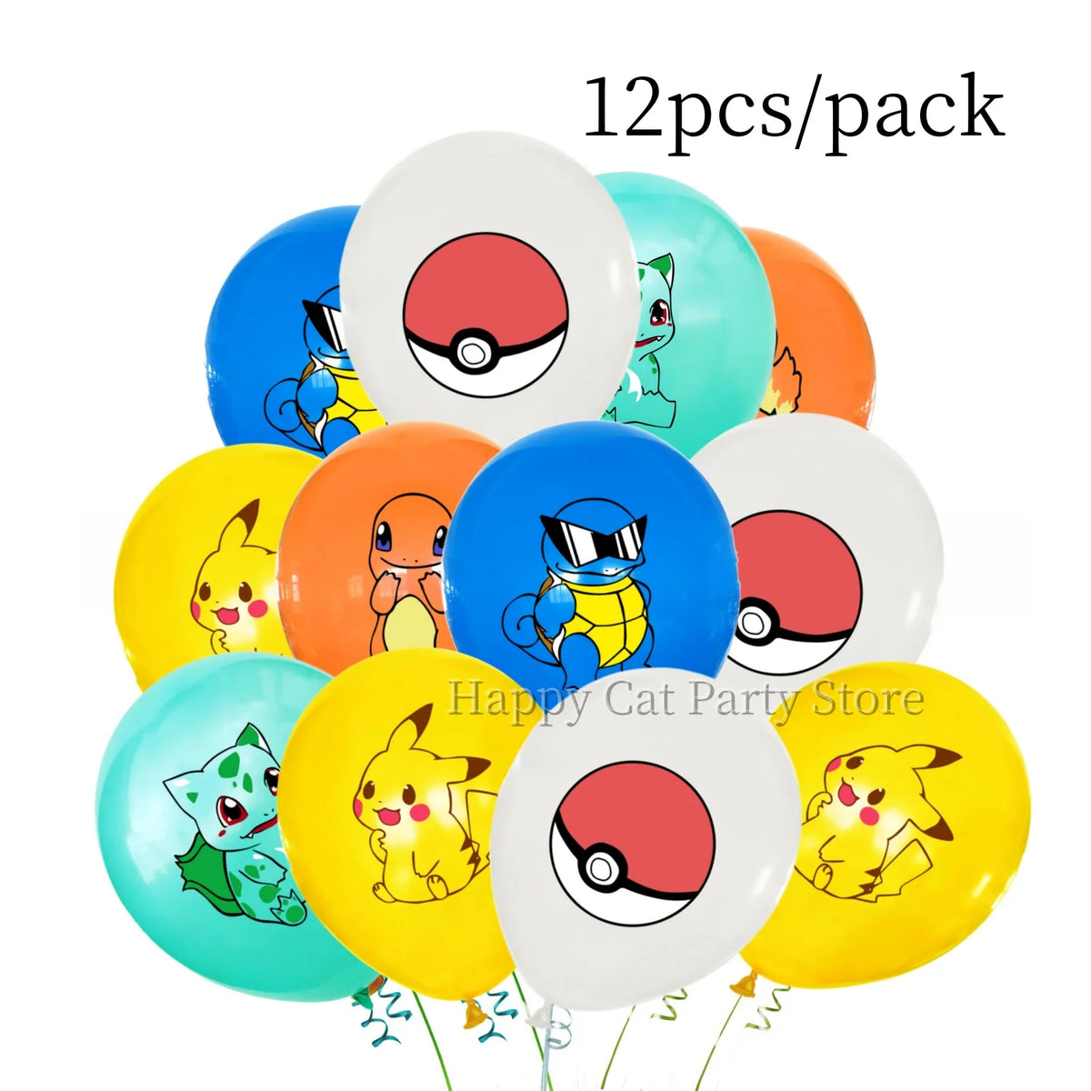 Pikachu & Poké Ball Latex Balloons