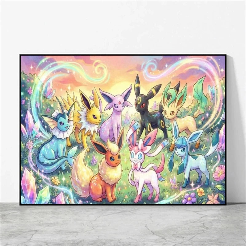 Pokémon Character Canvas Print – Unframed