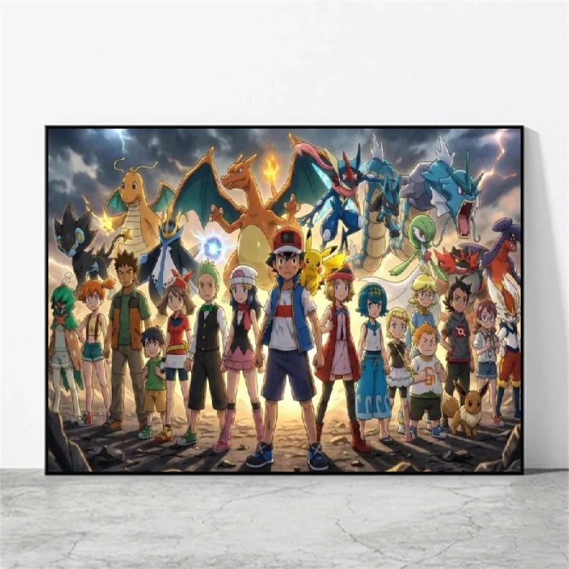 Pokémon Character Canvas Print – Unframed