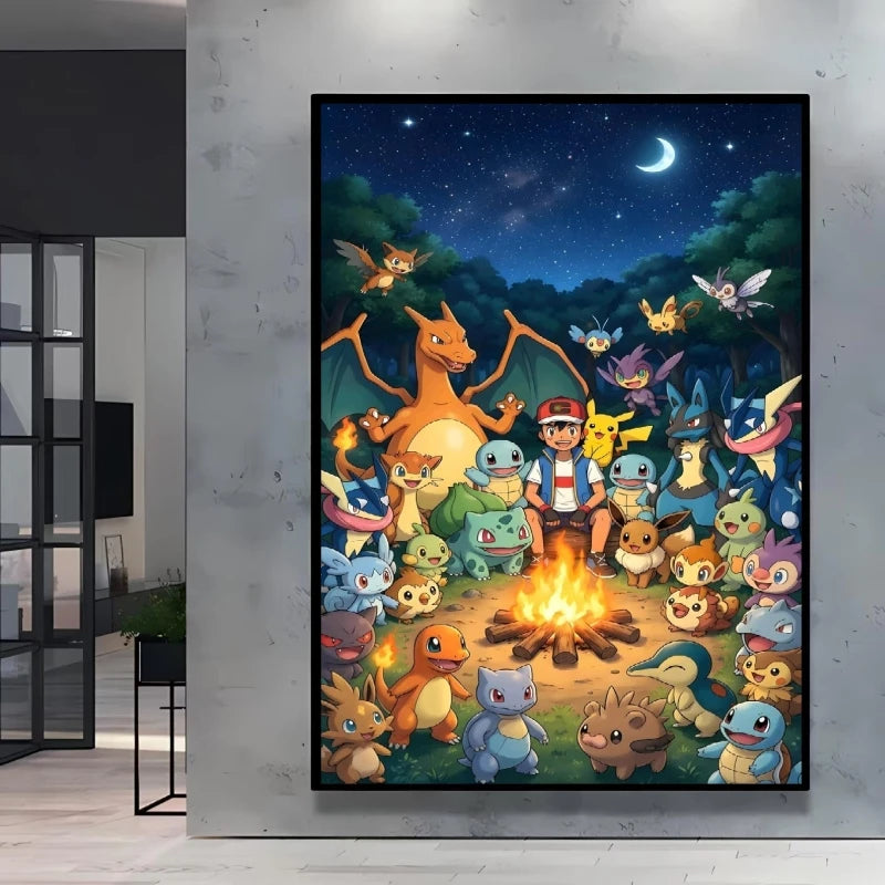 Pokémon Character Canvas Print – Unframed