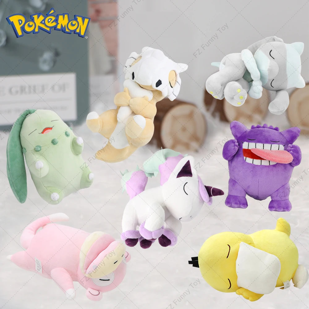 Sleeping Pokémon Plush – Pawmi, Lucario & More