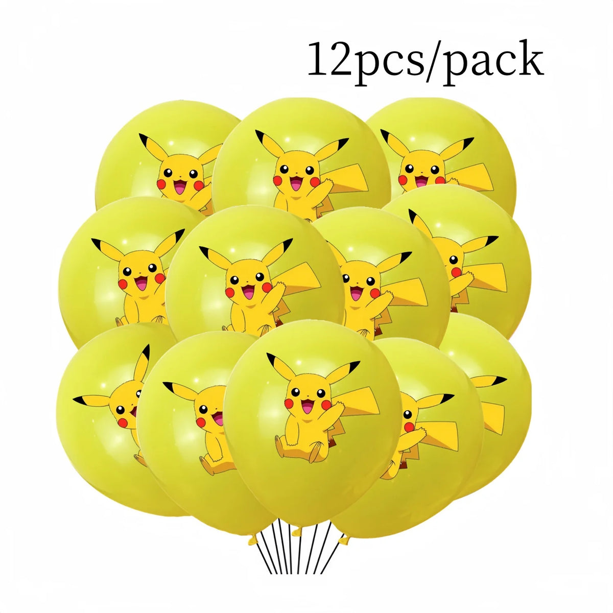 Pikachu & Poké Ball Latex Balloons