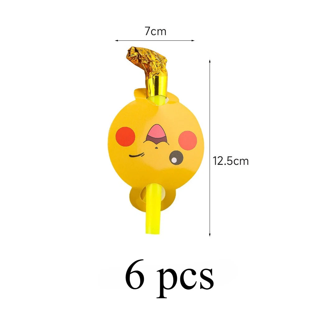 Pikachu Party Kit – Plates, Cups & Hats