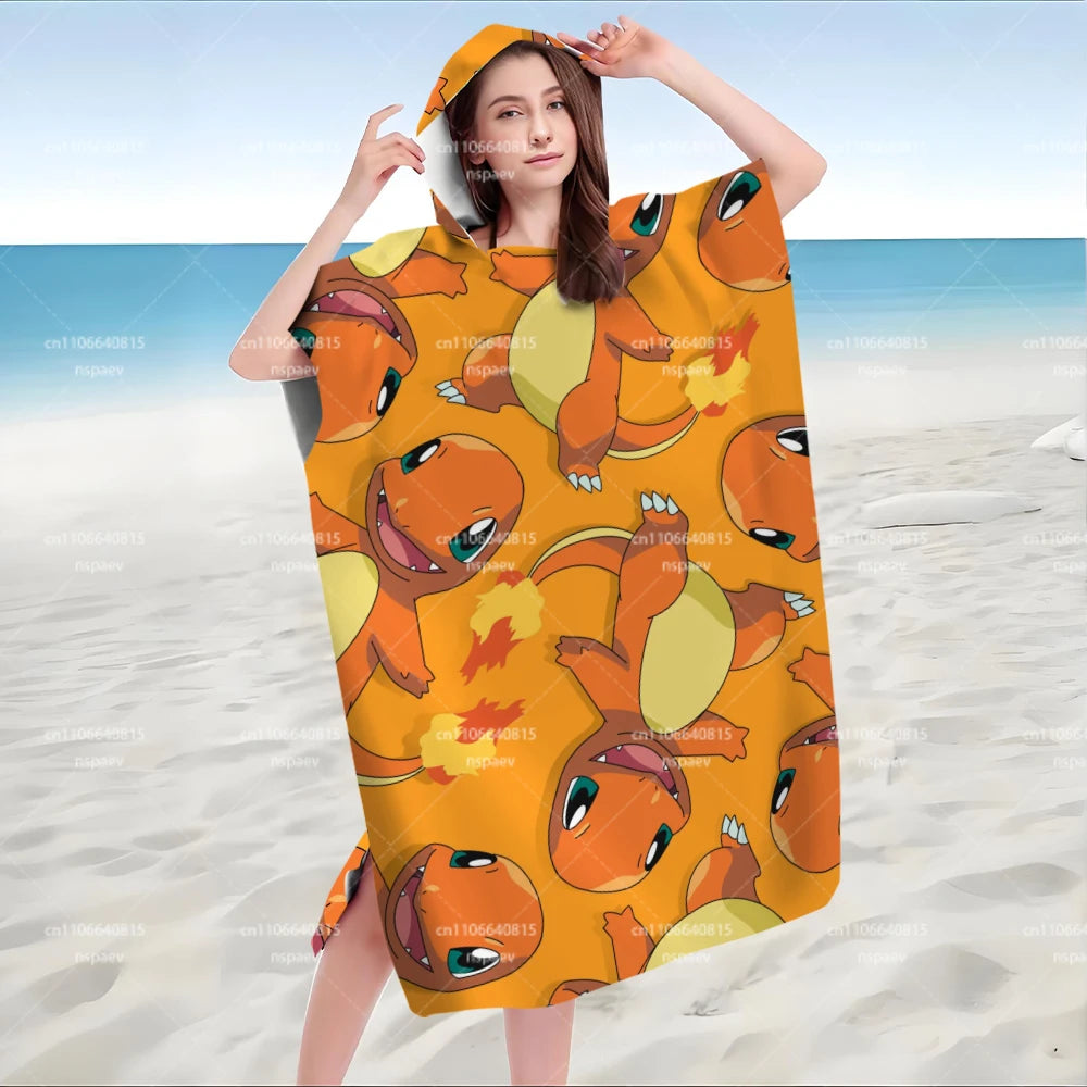 Charmander Hooded Towel Poncho – Kids