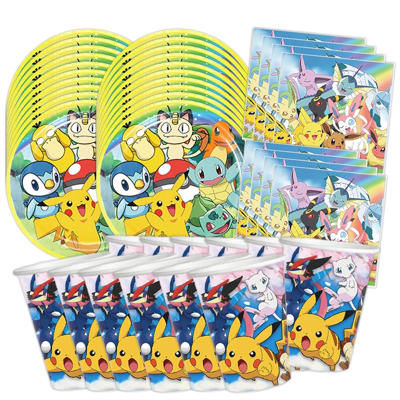 Pikachu Party Tableware Set – 60 Pieces