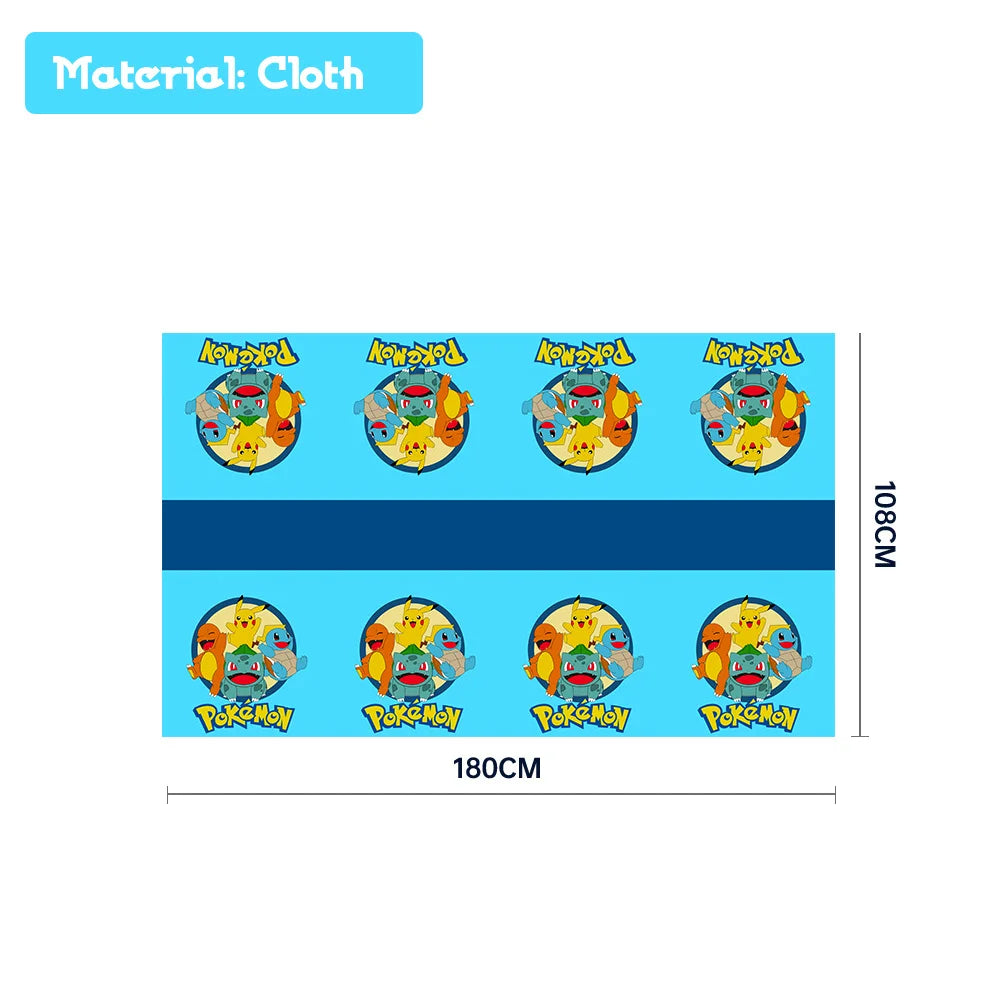 Pikachu Party Plates & Tablecloth