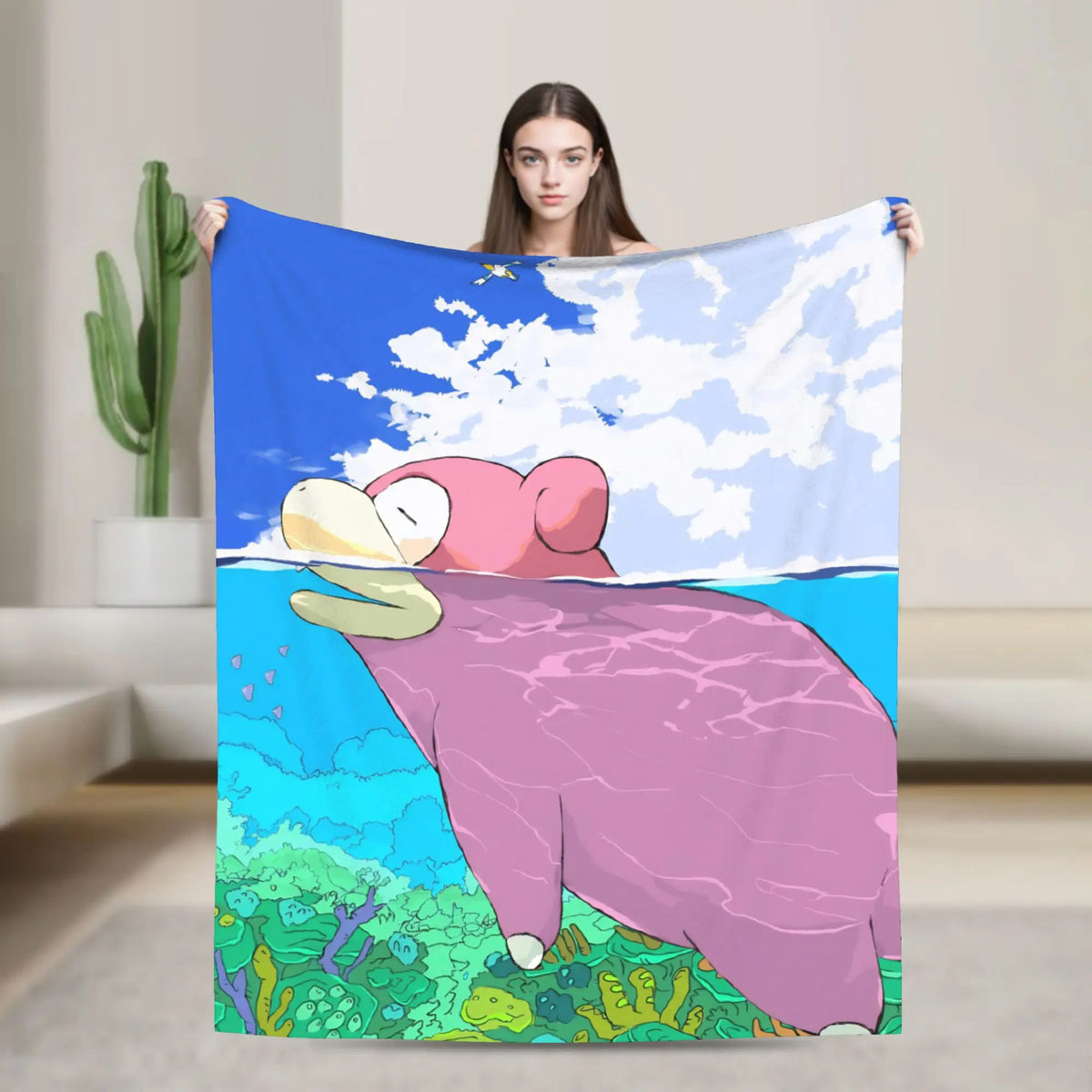 Slowpoke Flannel Blanket