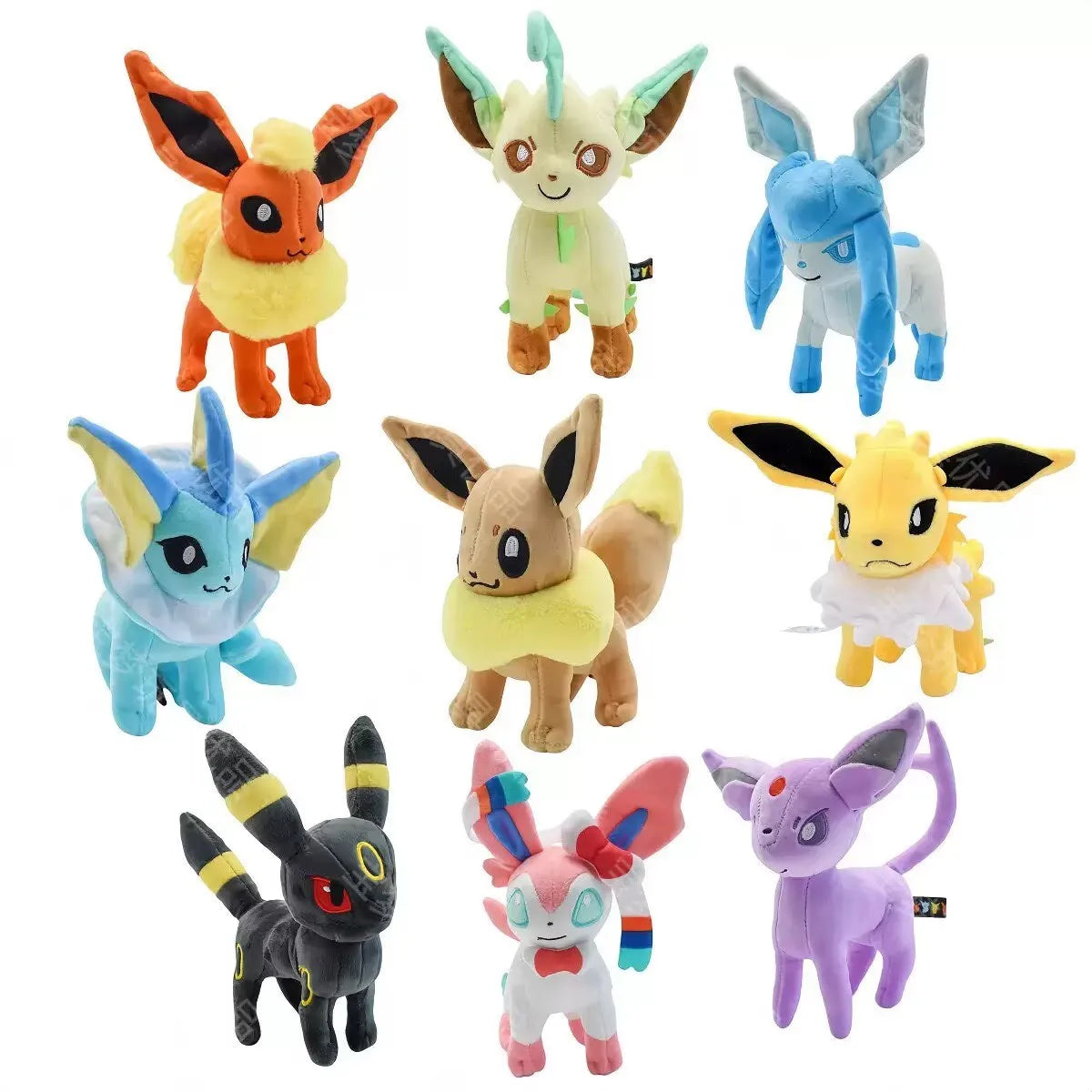 Eevee Family Plush – Sitting or Standing, 15 cm