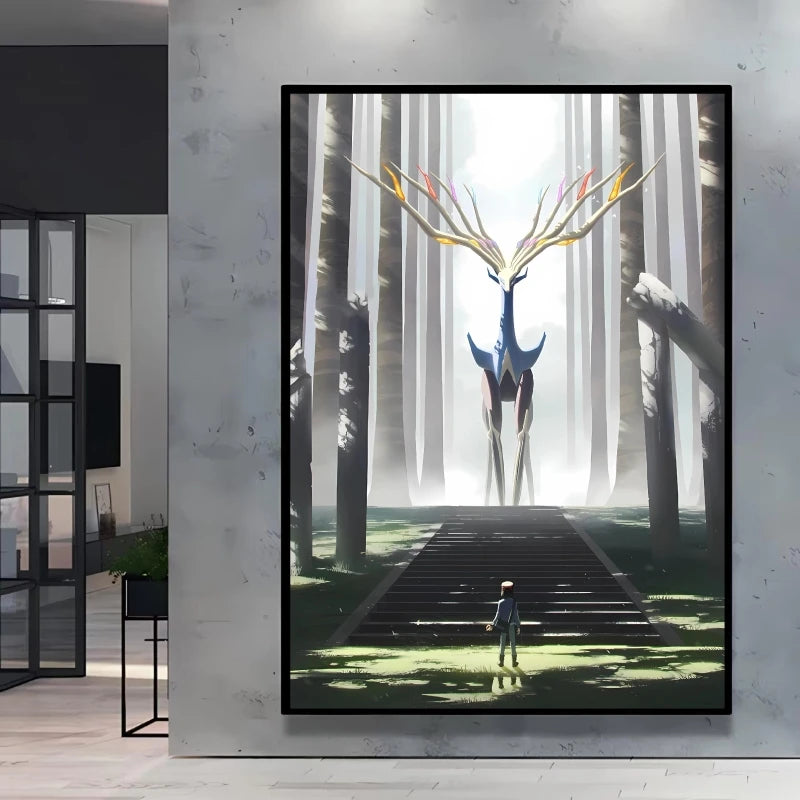 Arceus & Classic Pokémon Canvas Print – Unframed