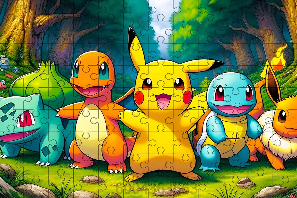 Pikachu & Eevee Family Jigsaw Puzzle – 500 to 2000 Pieces
