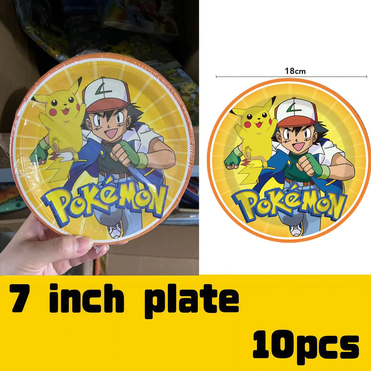 Pikachu Party Pack – Plates, Hats & More