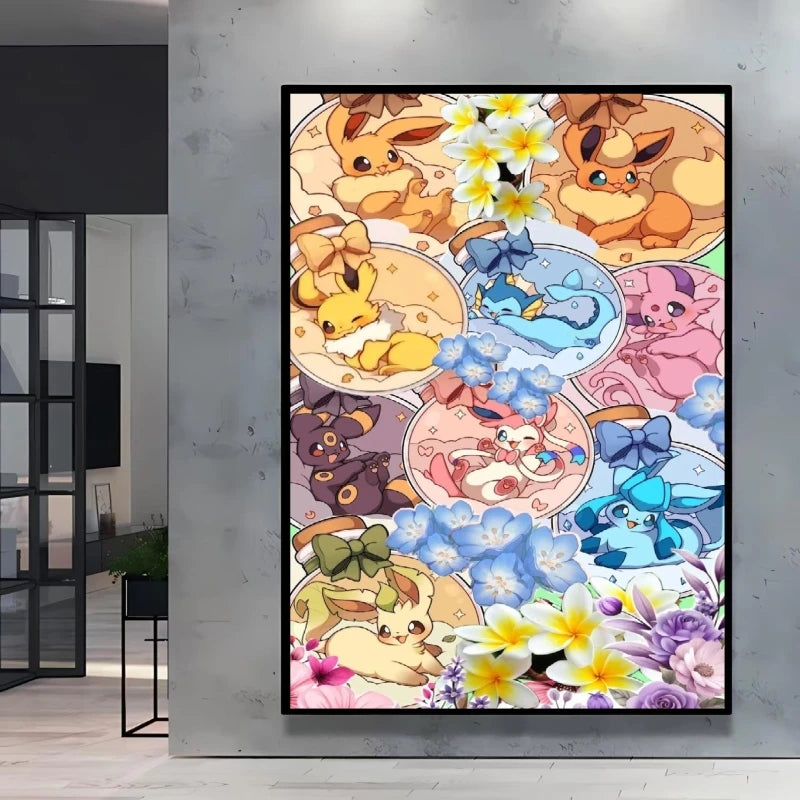 Pokémon Character Canvas Print – Unframed