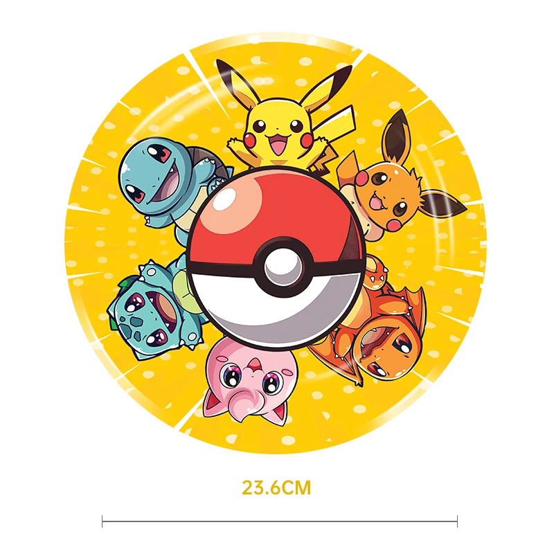 Pikachu Party Plates & Tablecloth