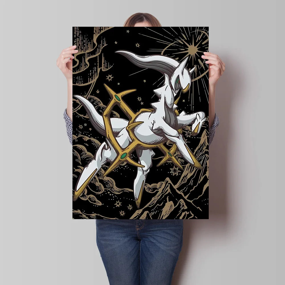 Arceus & Classic Pokémon Canvas Print – Unframed