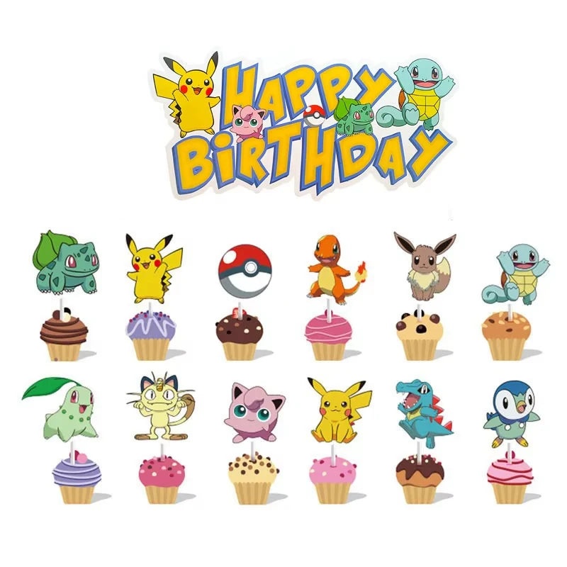 Pikachu Party Plates & Tablecloth