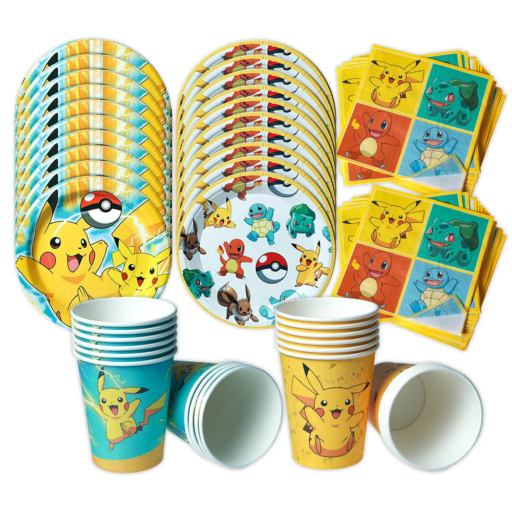 Pikachu Party Tableware Set – 60 Pieces