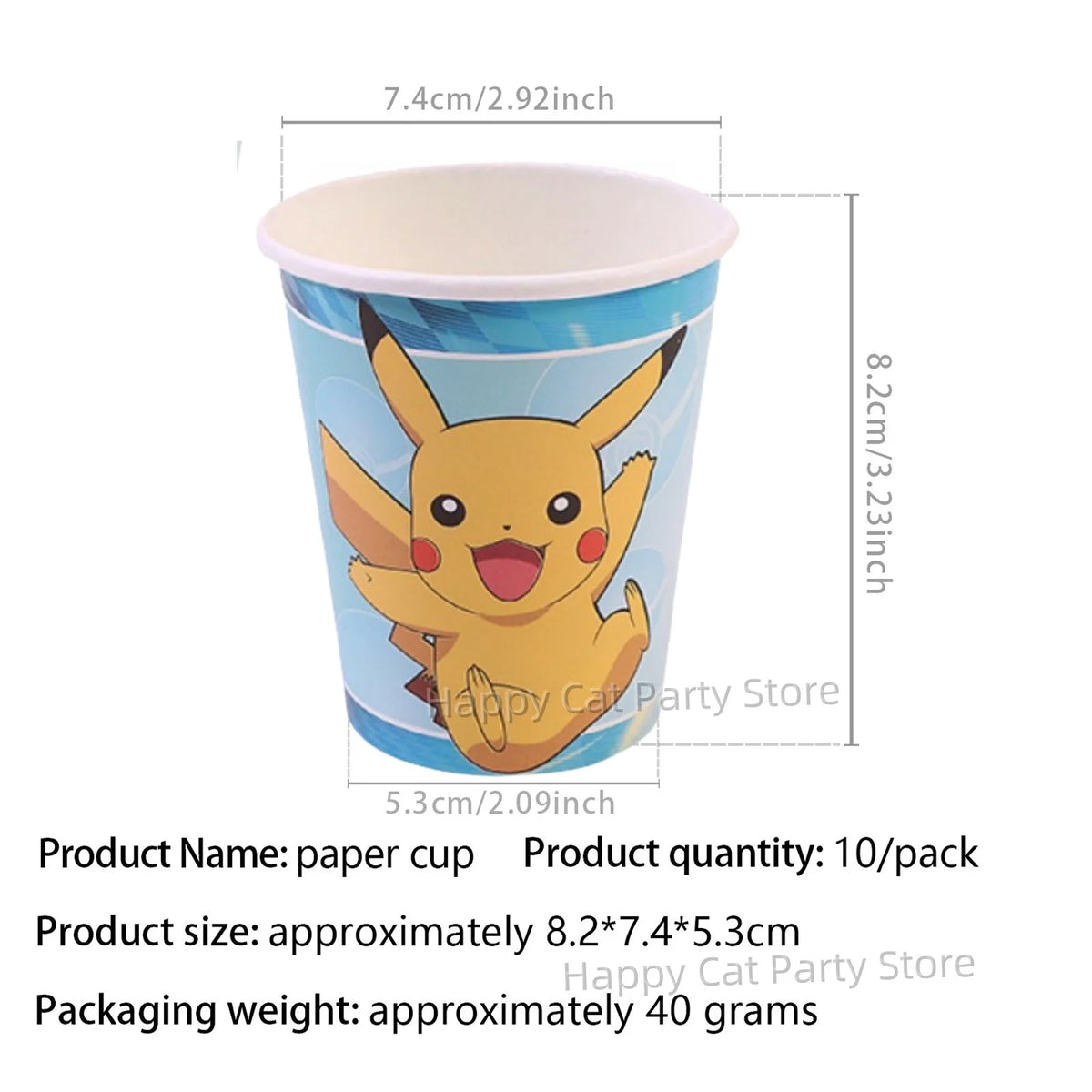 Pikachu Party Cups