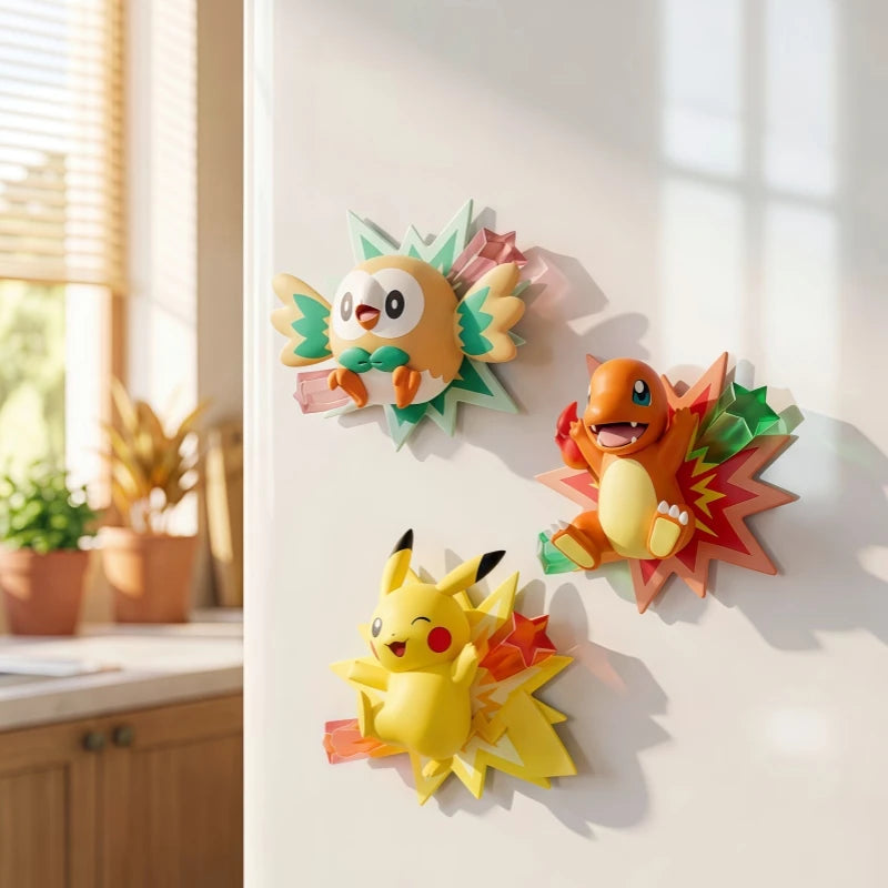 Pokémon 3D Fridge Magnets – Piplup, Gengar & More