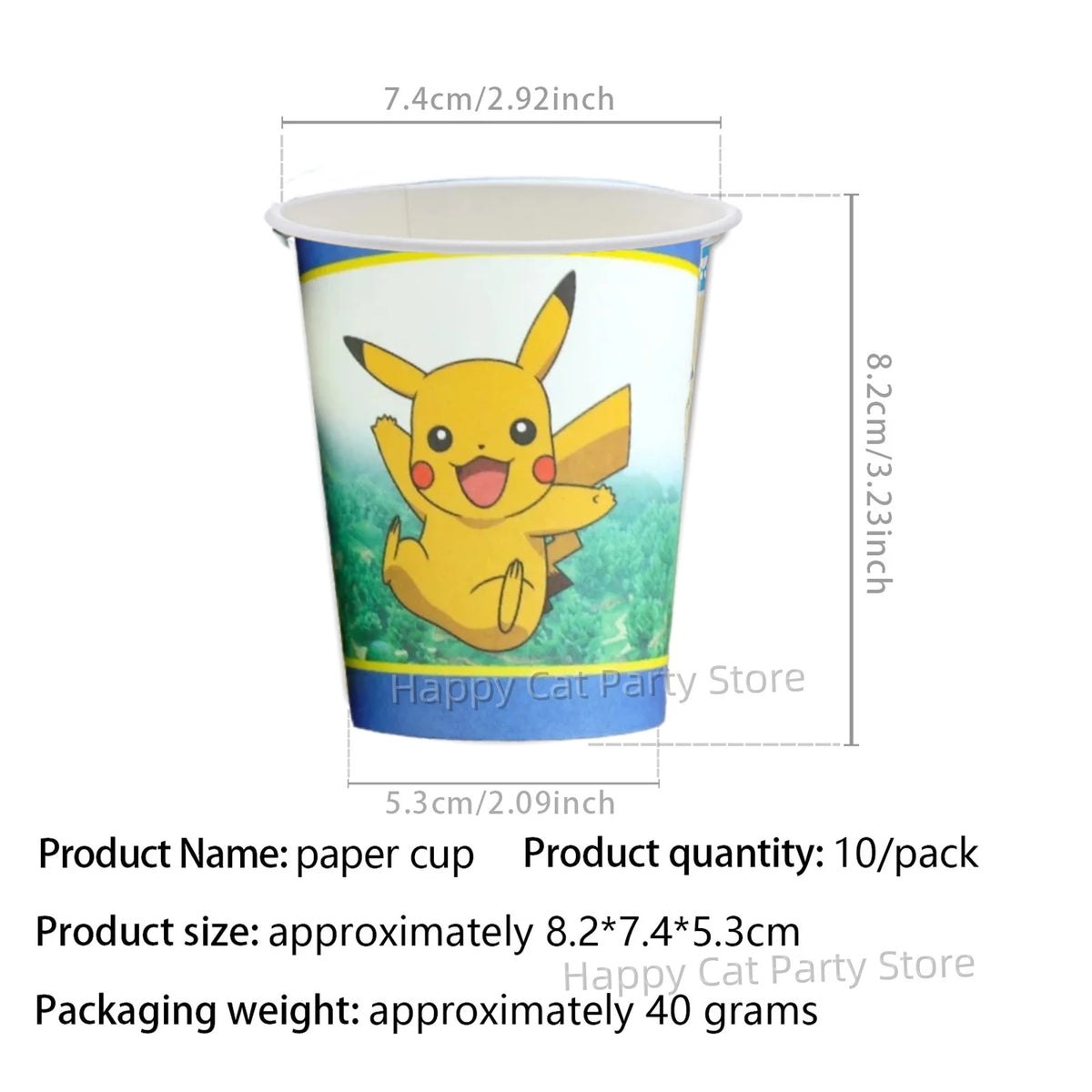 Pikachu Party Cups