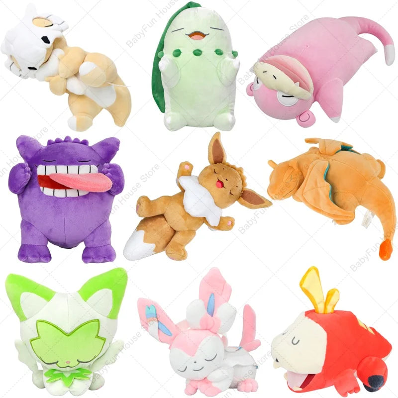 Sleeping Pokémon Plush – Gengar, Eevee & More