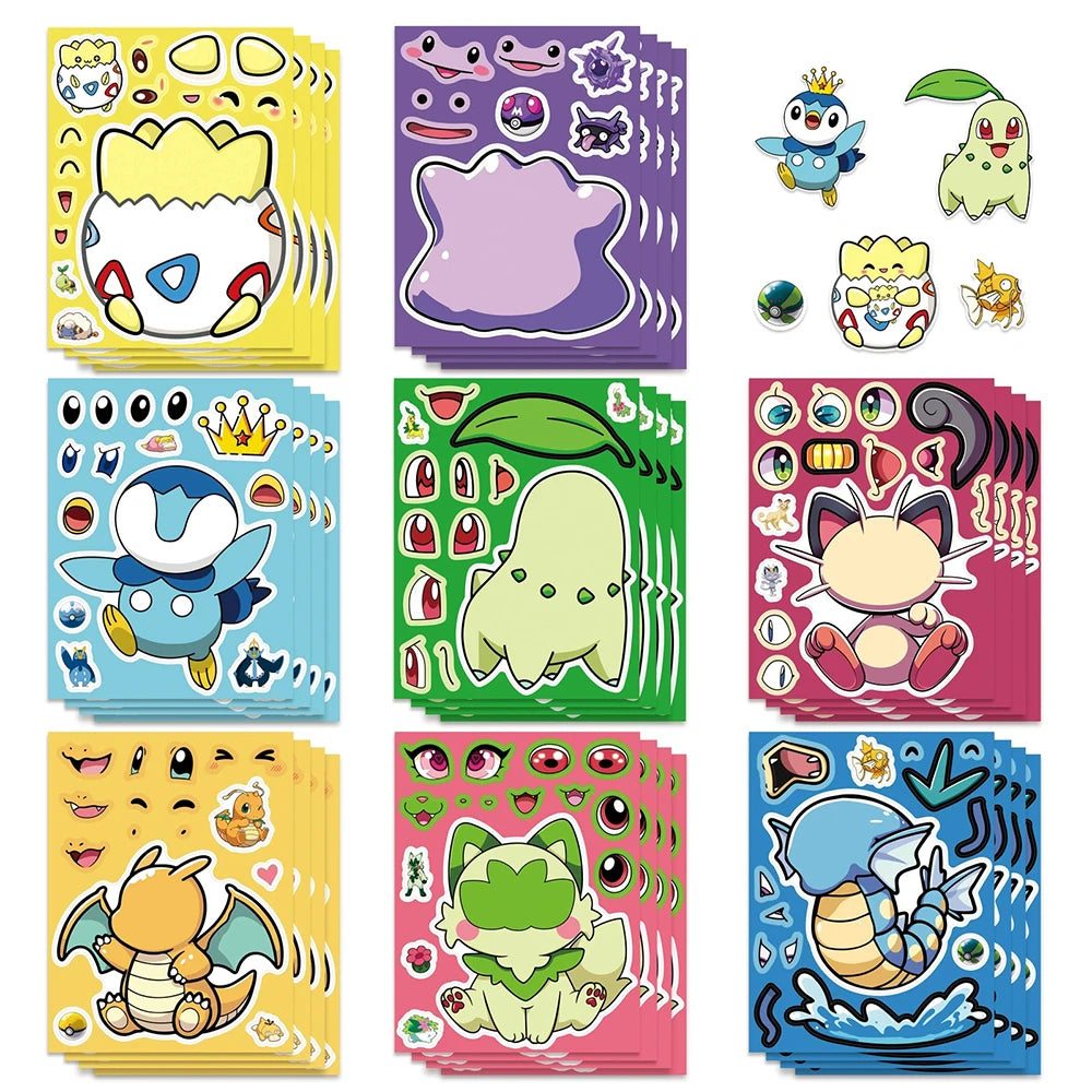 Make-a-Face Pokémon Sticker Sheets