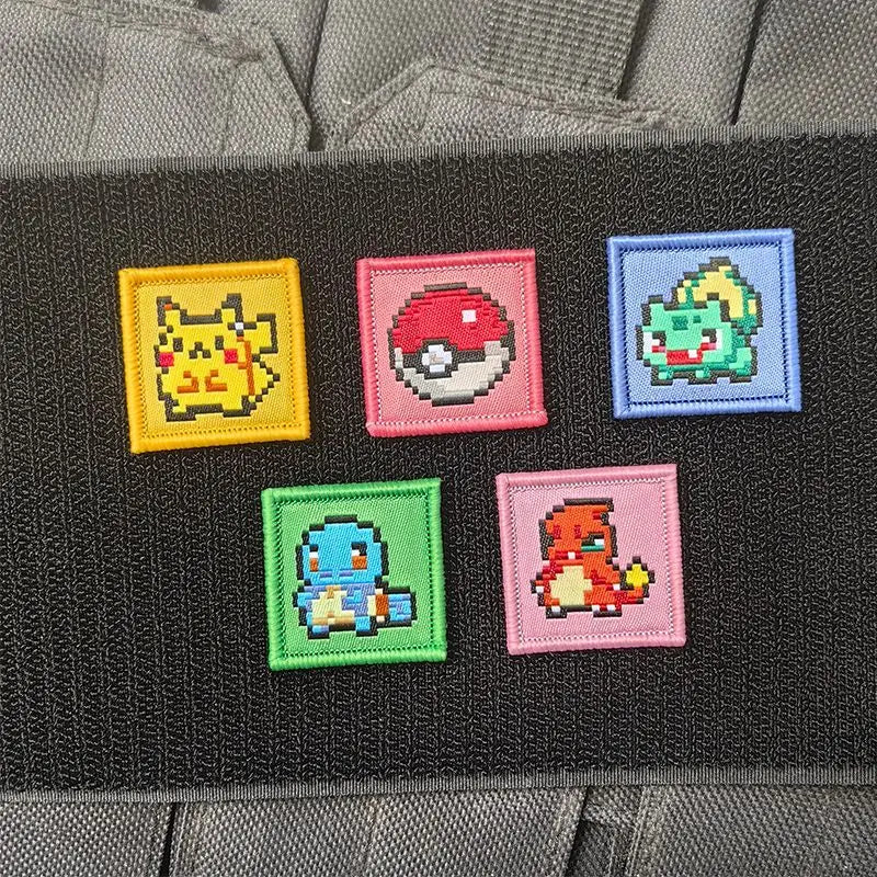 Pixel Starter Embroidered Patches – 5 Pack