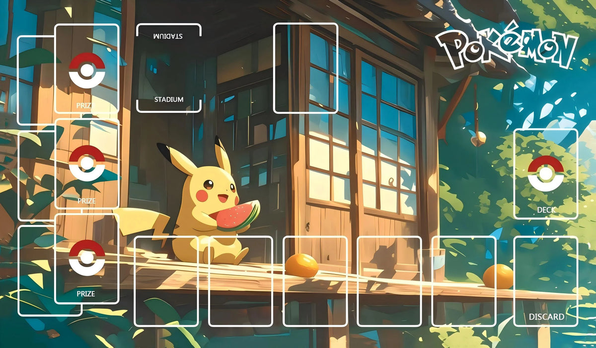 Pikachu, Rayquaza & Greninja Playmat