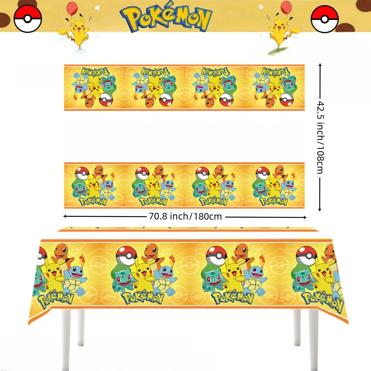 Pikachu Party Tablecloth