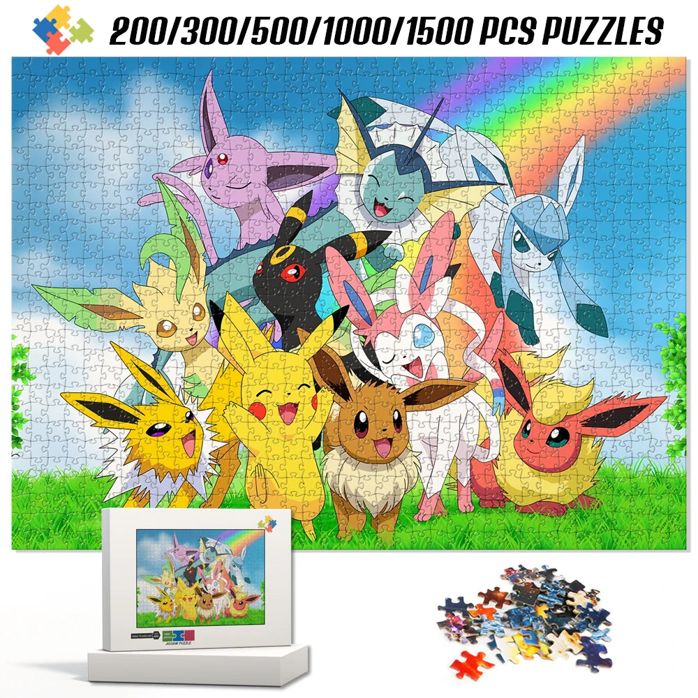 Pokémon Family Rainbow Jigsaw Puzzle – 108 to 1500 Pieces