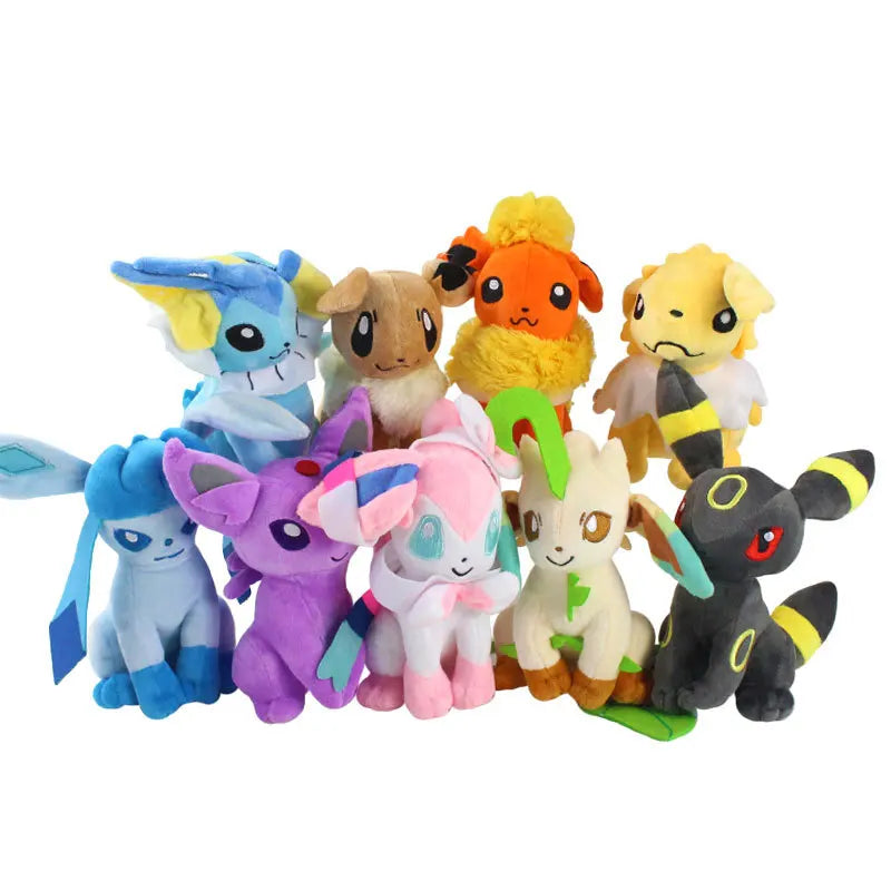 Eevee Family Plush – Sitting or Standing, 15 cm