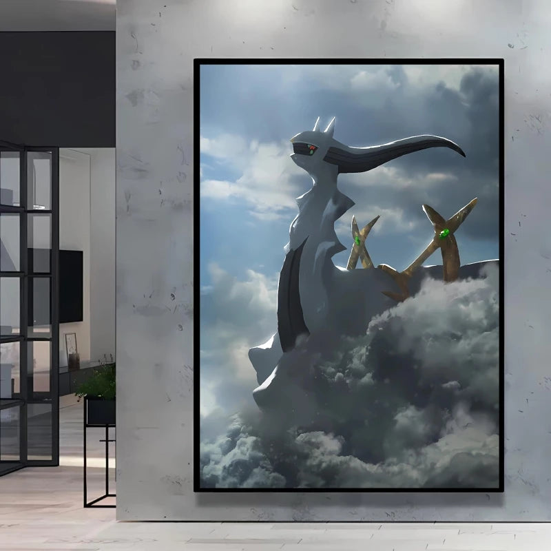 Arceus & Classic Pokémon Canvas Print – Unframed