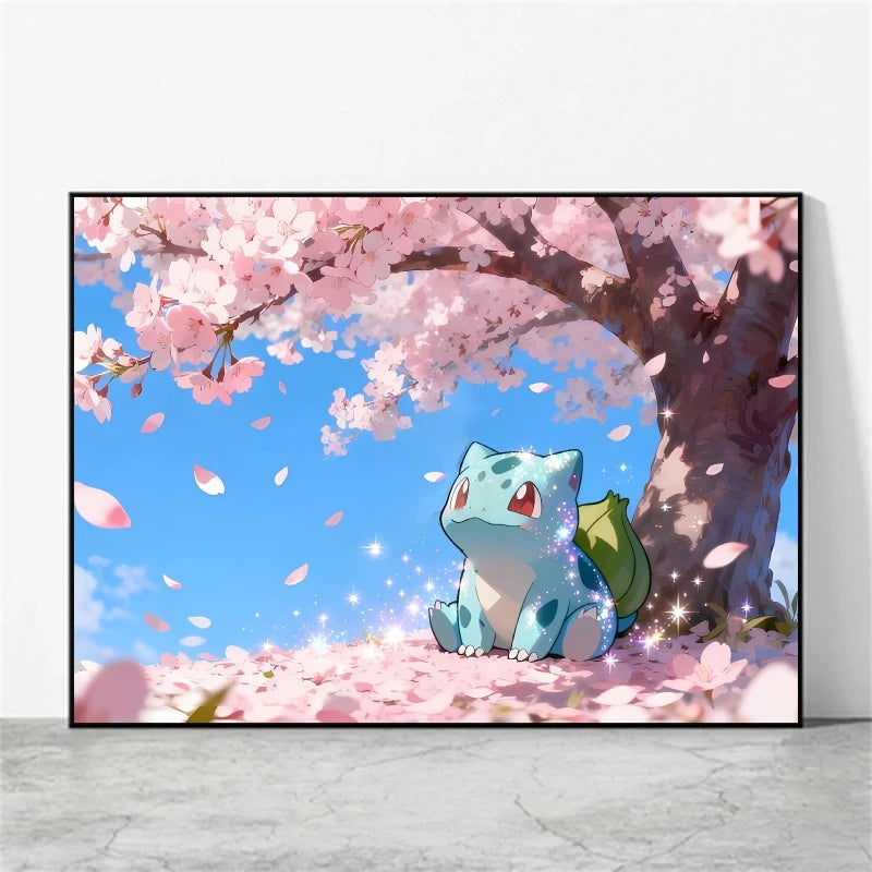 Pikachu & Mewtwo Canvas Print – Unframed