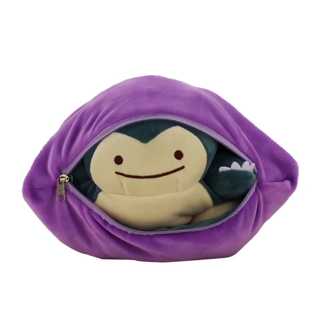Reversible Ditto / Snorlax Plush Pillow